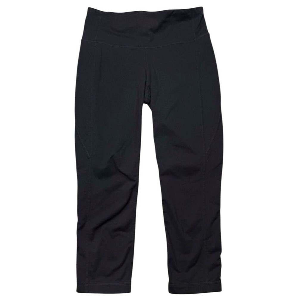 Athleta Black High Rise Crop Leggings Size S Athleisure Gymcore Yoga